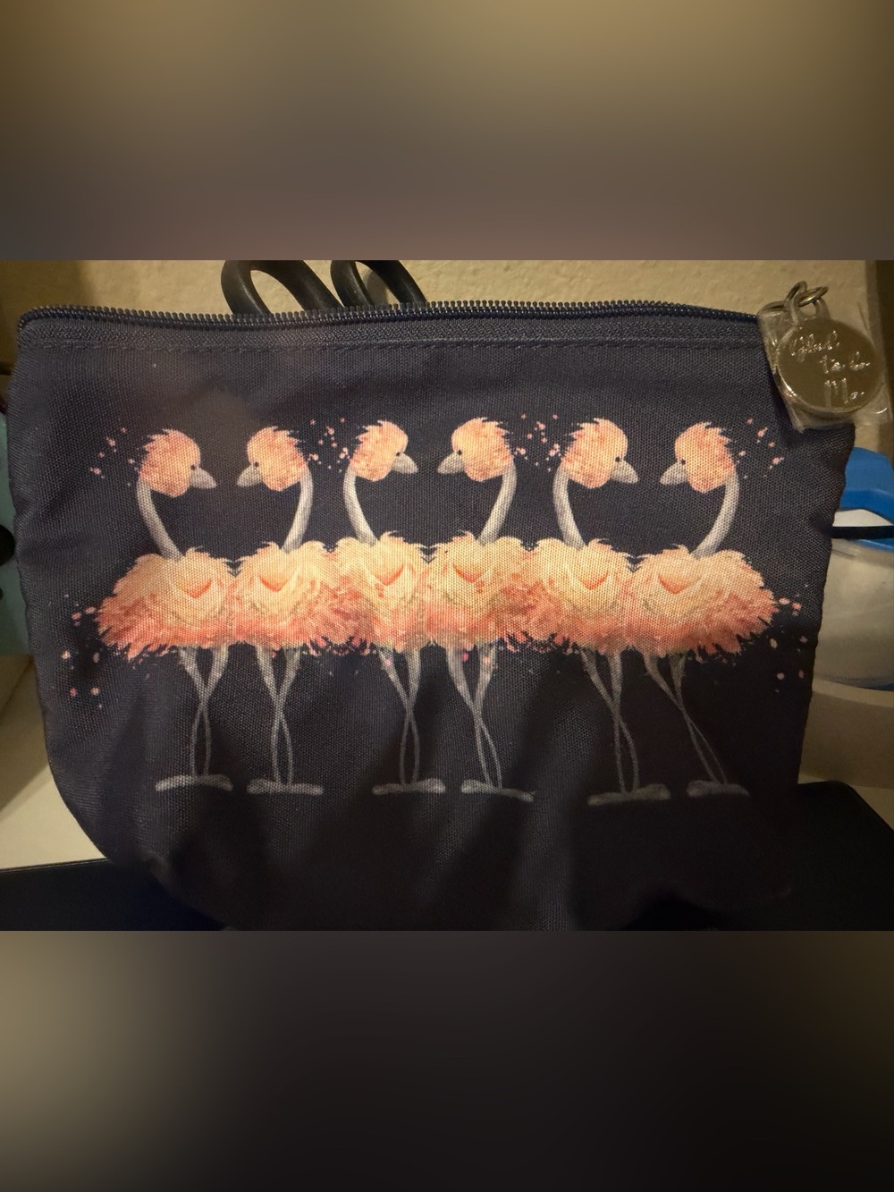 JellyCat flamingo makeup bag